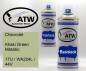 Preview: Chevrolet, Khaki Green Metallic, 17U / WA224L / 44V: 400ml Sprühdose + 400ml Klarlack - Set, von ATW Autoteile West.
